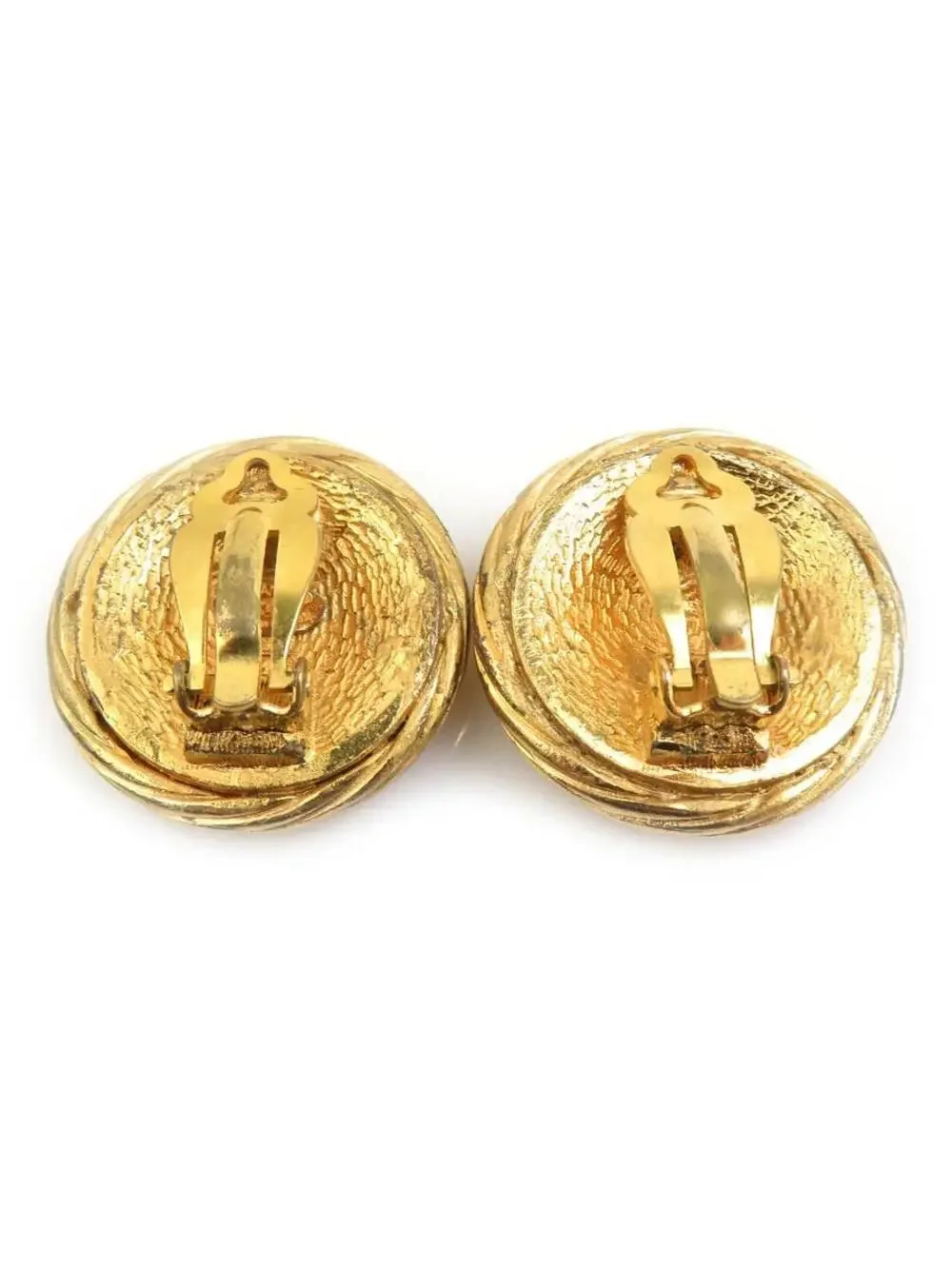 Auth Chanel Vintag Cc Logo Earrings #294131C26B